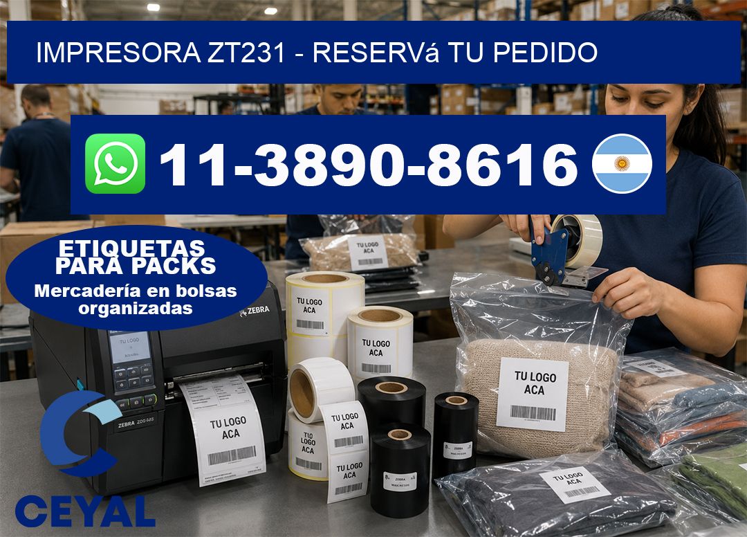 IMPRESORA ZT231 - Reservá tu pedido