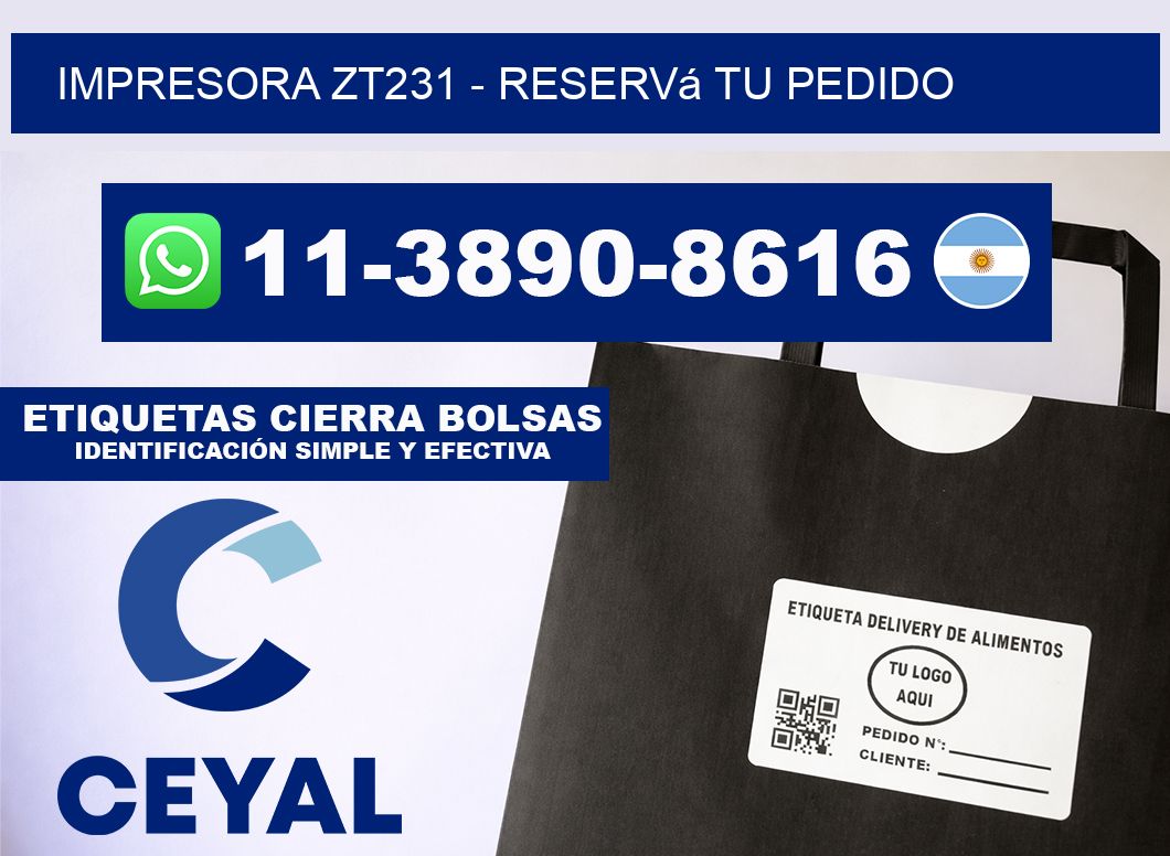 IMPRESORA ZT231 - Reservá tu pedido