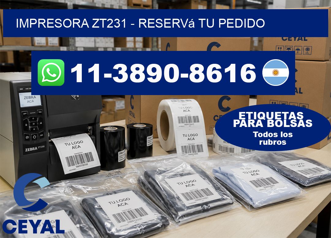 IMPRESORA ZT231 – Reservá tu pedido