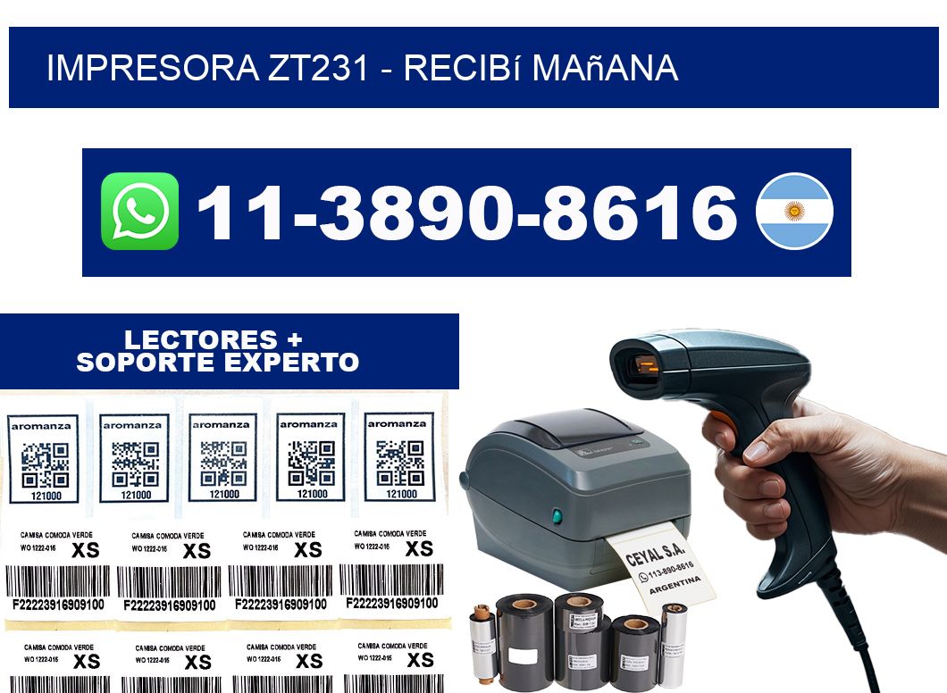IMPRESORA ZT231 - recibí mañana
