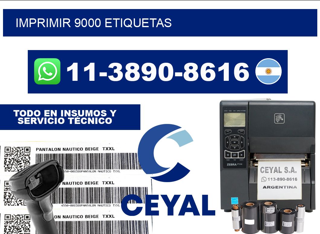 IMPRIMIR 9000 ETIQUETAS