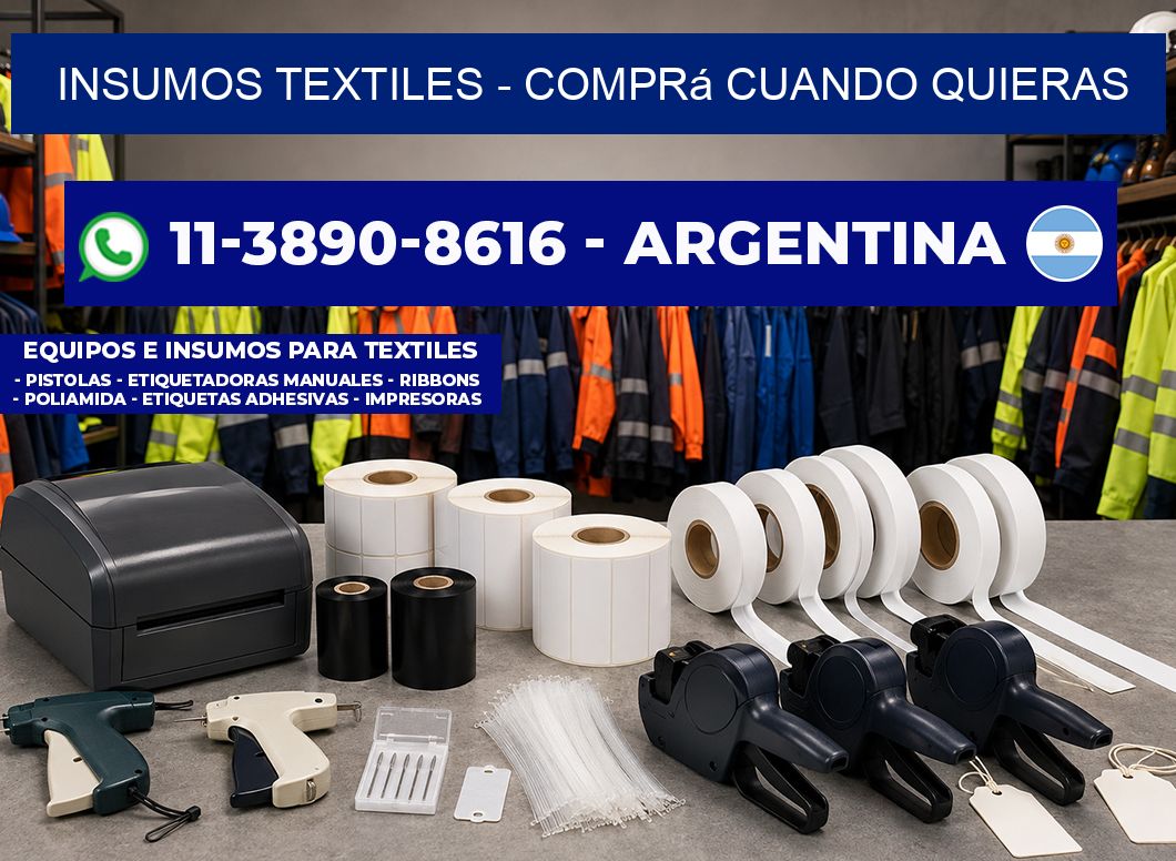 INSUMOS TEXTILES - Comprá cuando quieras