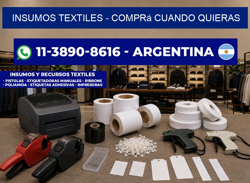 INSUMOS TEXTILES – Comprá cuando quieras