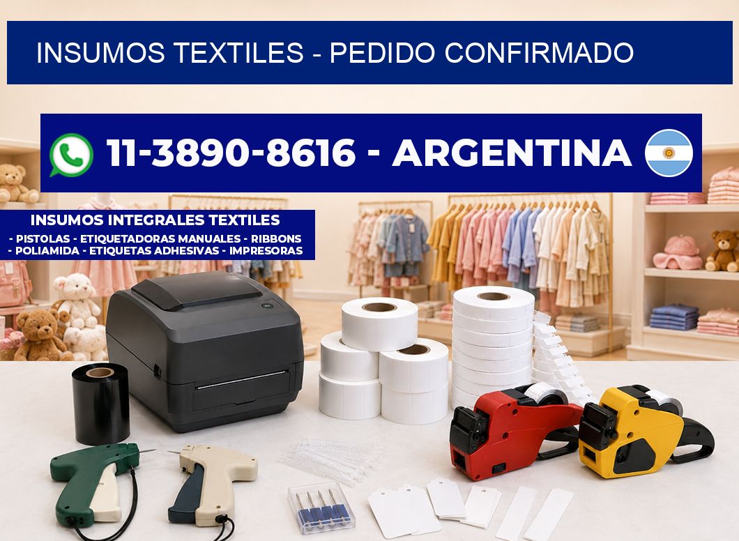 INSUMOS TEXTILES - Pedido confirmado