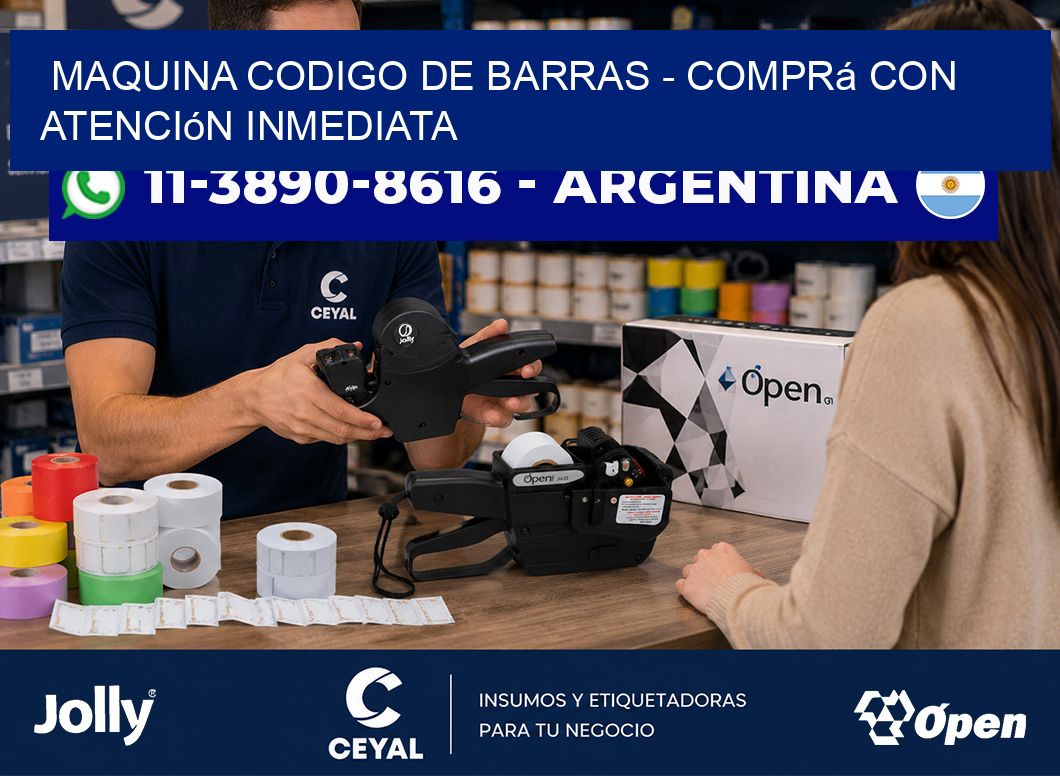 MAQUINA CODIGO DE BARRAS - Comprá con atención inmediata
