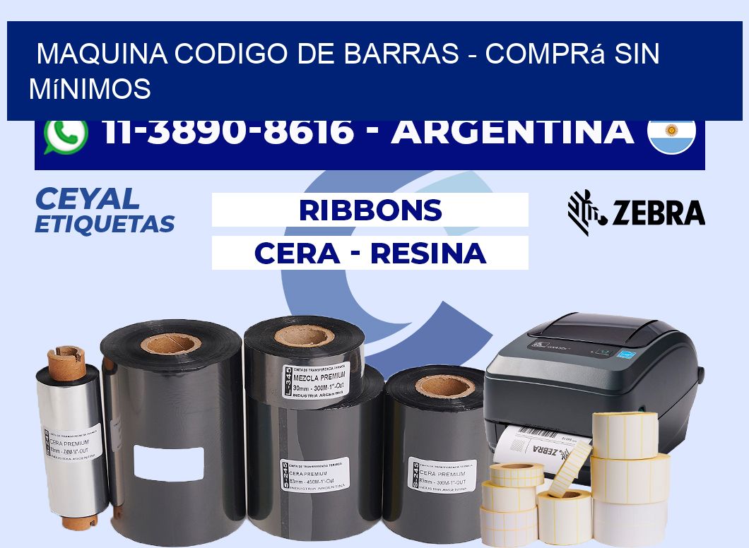 MAQUINA CODIGO DE BARRAS - Comprá sin mínimos