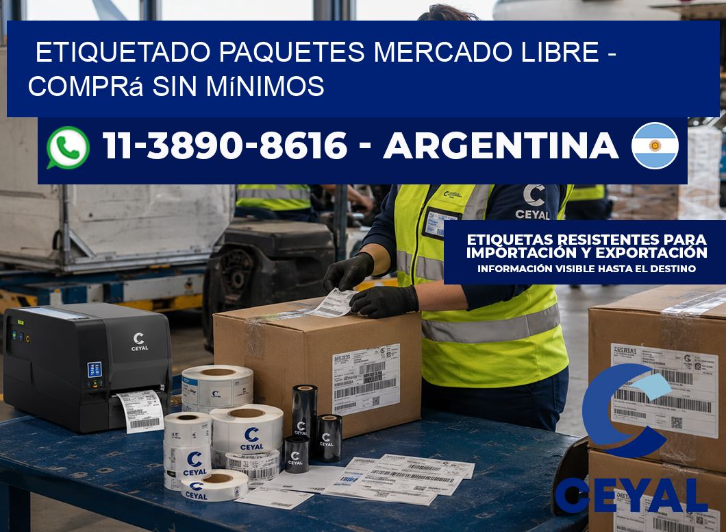 etiquetado paquetes mercado libre - Comprá sin mínimos
