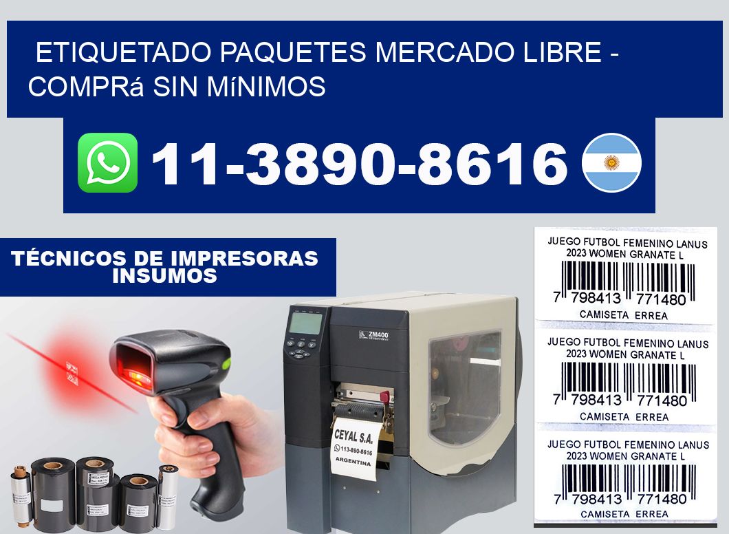 etiquetado paquetes mercado libre - Comprá sin mínimos