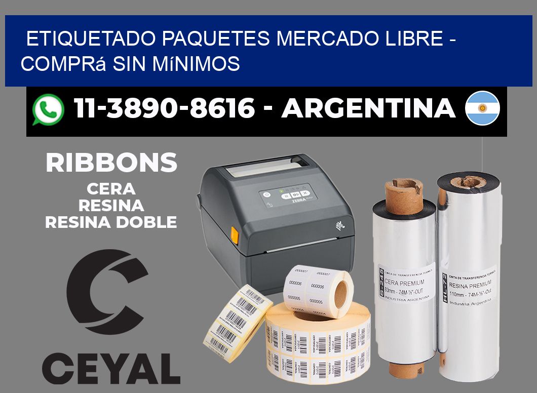 etiquetado paquetes mercado libre - Comprá sin mínimos