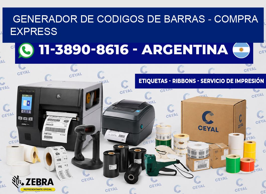 generador de codigos de barras - Compra express