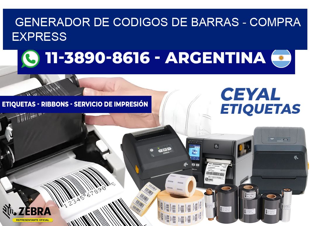 generador de codigos de barras - Compra express