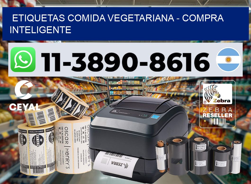 ETIQUETAS COMIDA VEGETARIANA - Compra inteligente