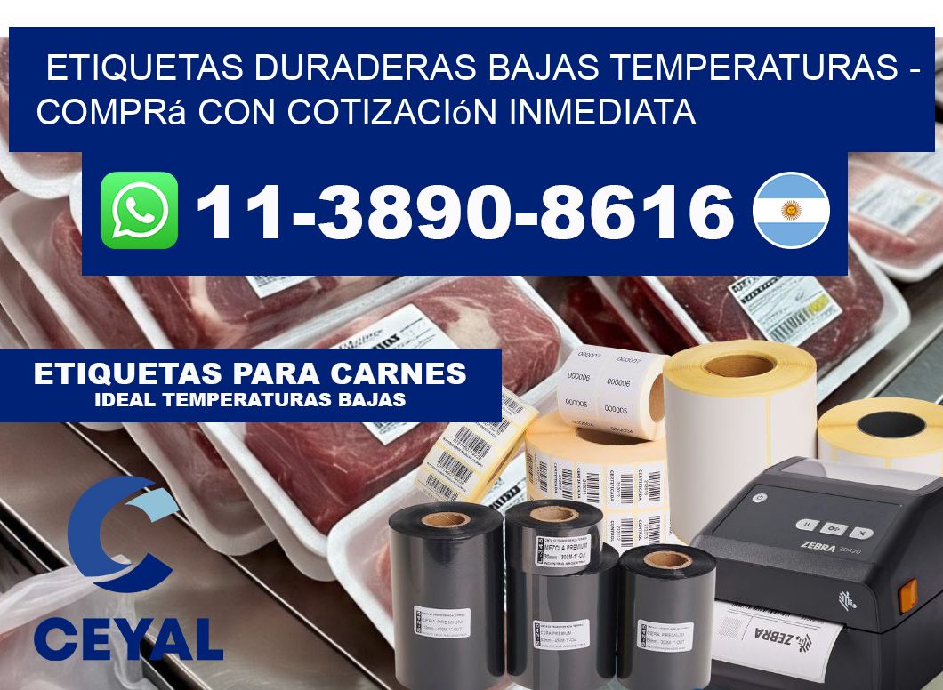 ETIQUETAS DURADERAS BAJAS TEMPERATURAS - Comprá con cotización inmediata