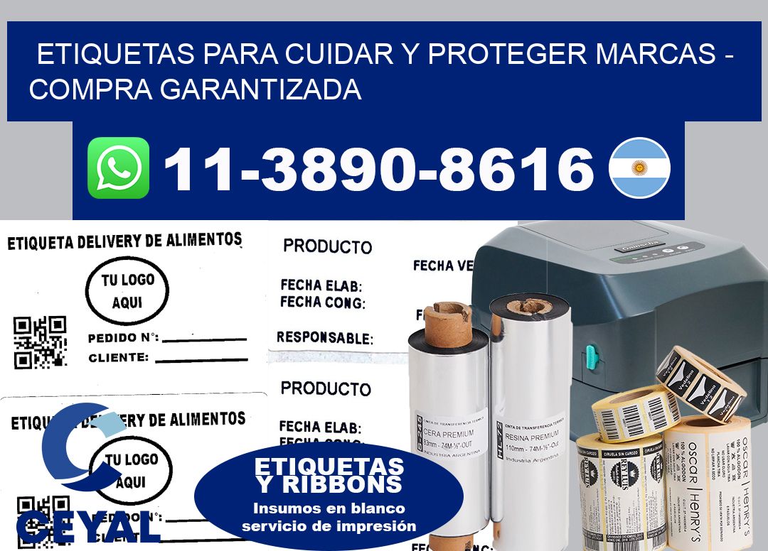 ETIQUETAS PARA CUIDAR Y PROTEGER MARCAS - Compra garantizada