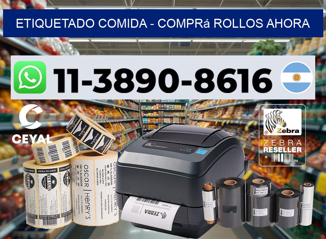 Etiquetado comida - Comprá rollos ahora