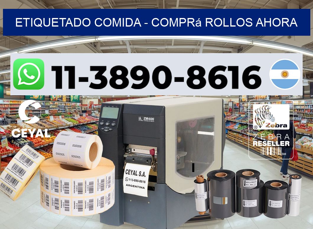 Etiquetado comida - Comprá rollos ahora