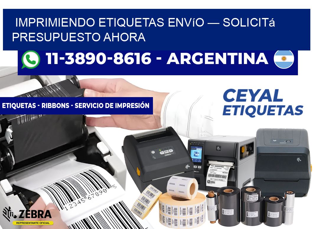 Imprimiendo etiquetas envío — Solicitá presupuesto ahora