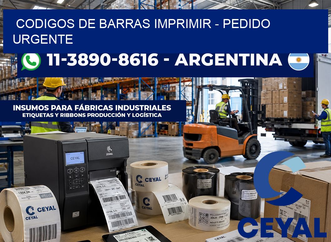 codigos de barras imprimir - Pedido urgente