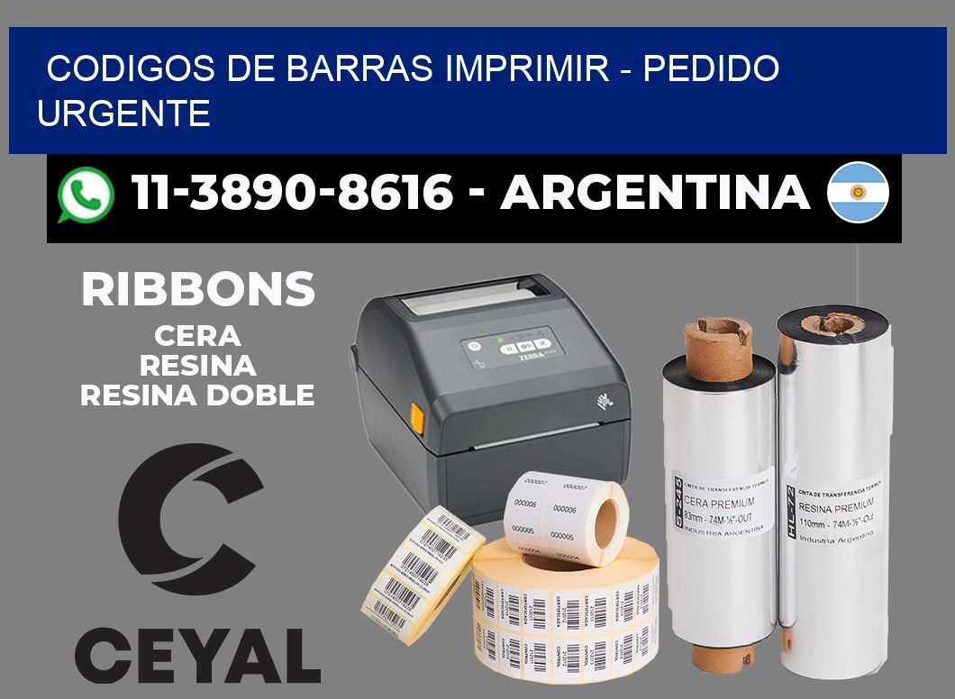 codigos de barras imprimir - Pedido urgente