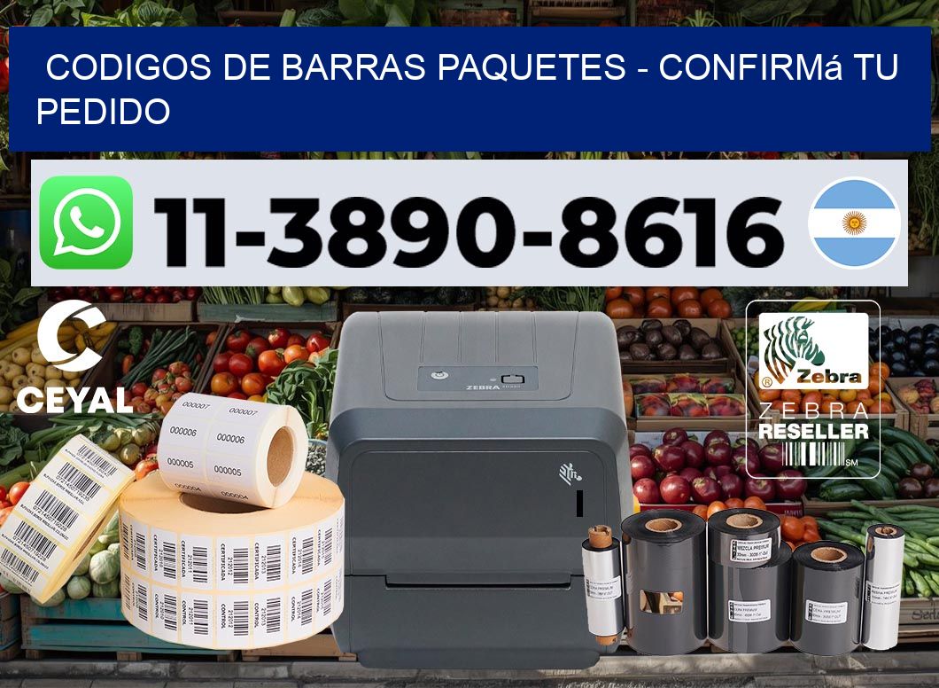 codigos de barras paquetes - Confirmá tu pedido