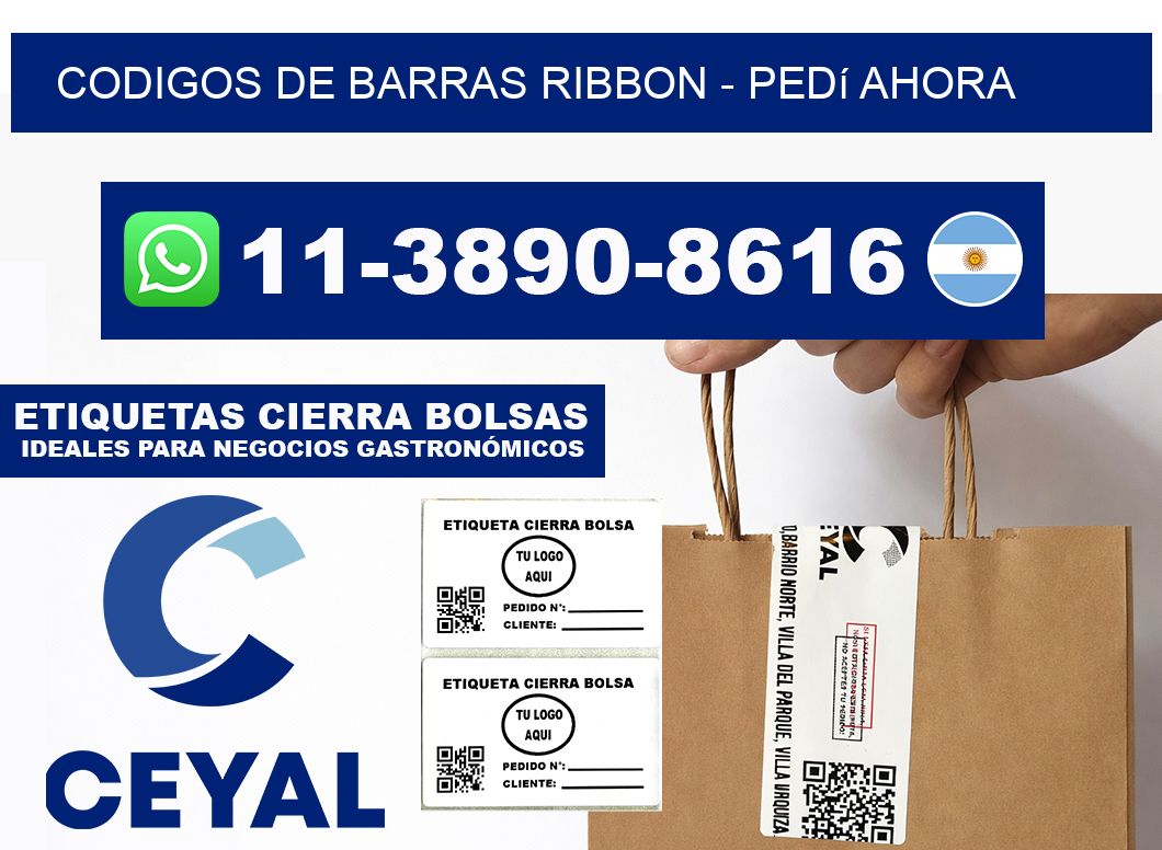 codigos de barras ribbon - Pedí ahora