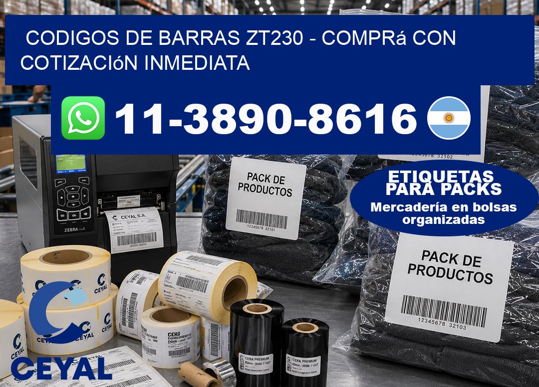 codigos de barras zt230 - Comprá con cotización inmediata