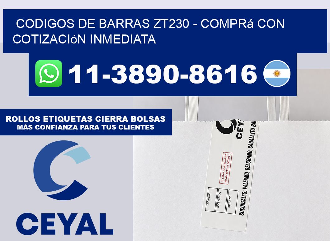 codigos de barras zt230 - Comprá con cotización inmediata