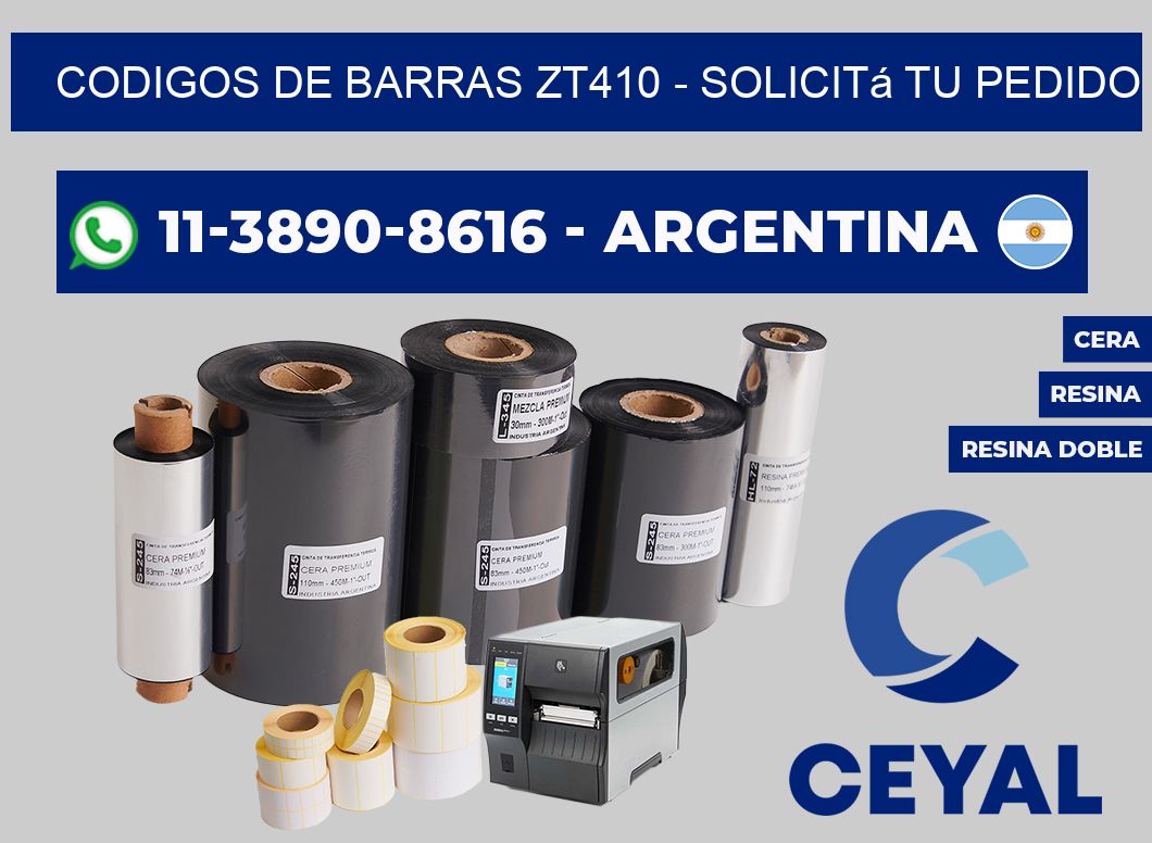 codigos de barras zt410 - Solicitá tu pedido
