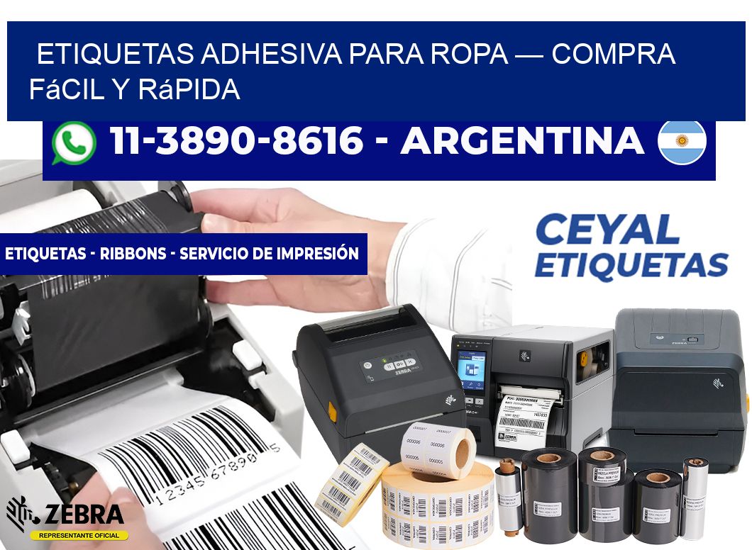 etiquetas adhesiva para ropa — Compra fácil y rápida