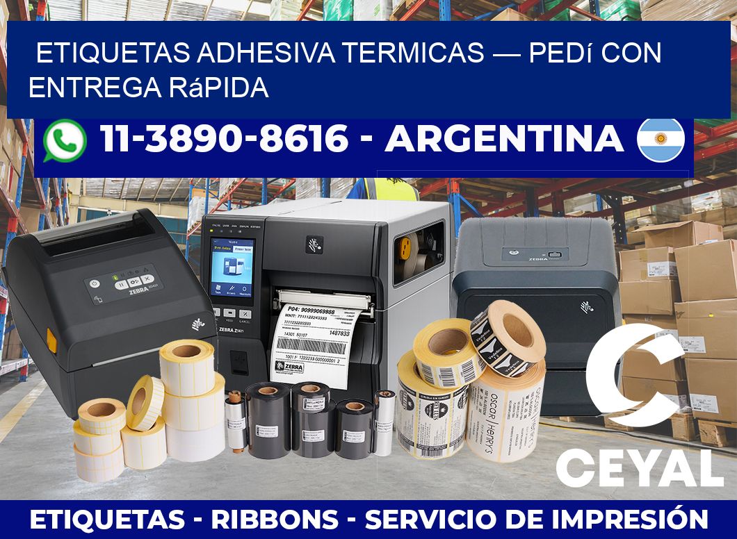 etiquetas adhesiva termicas — Pedí con entrega rápida